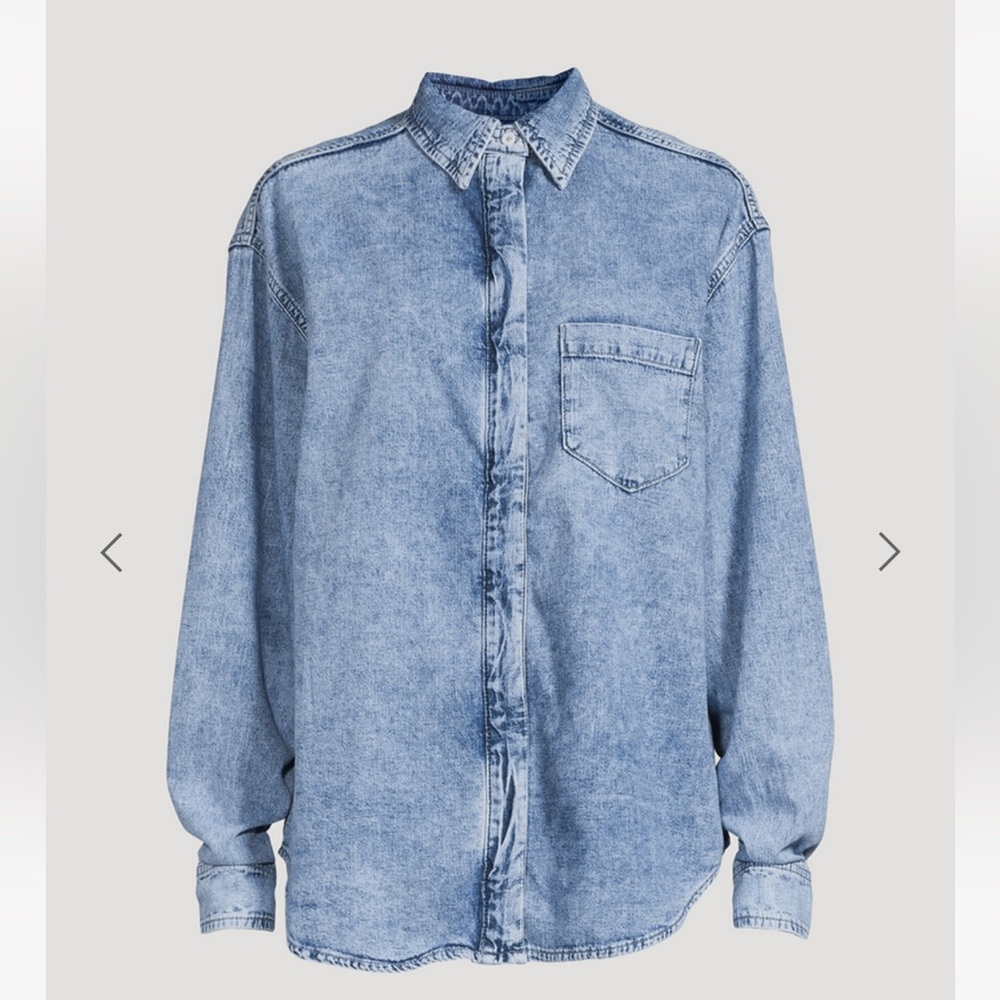 Good American Denim Shirt NWT XS Indigo